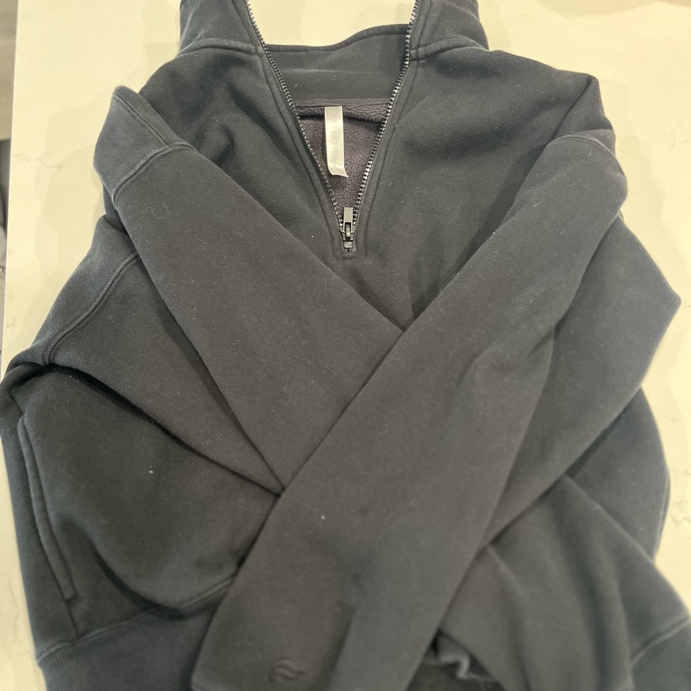 Black Half-Zip Sweatshirt